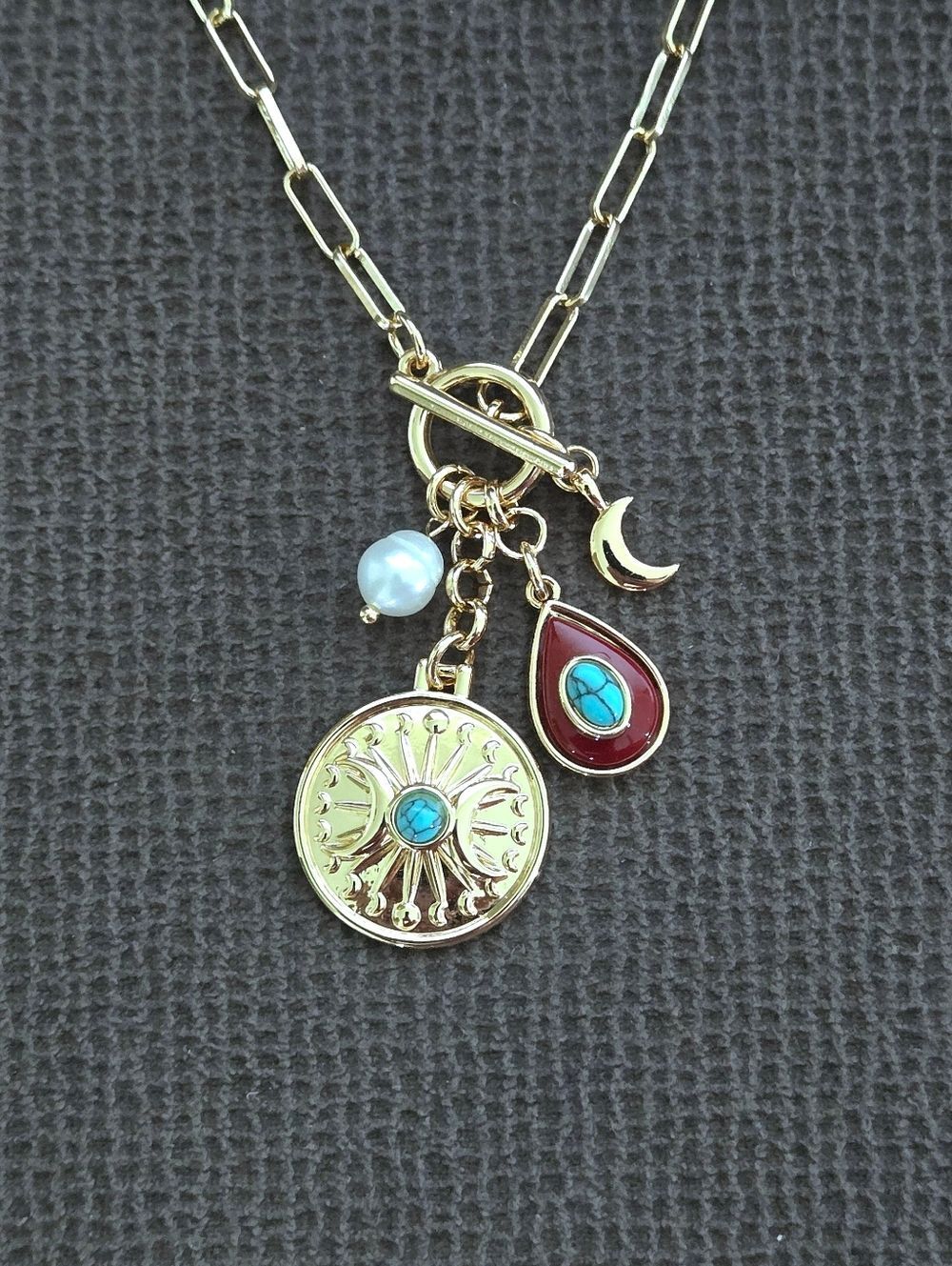Camila Coelho Quadruple4️⃣ Charm Necklace - NIB - Picture 2 of 16